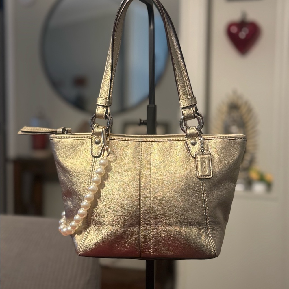 Coach Gold Shoulder Bag